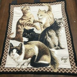 Crazy For Cats Woven Tapestry Wall Hanging